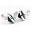925 Sterling Silver Leverback Earrings, London Blue Topaz, SE001