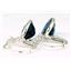 925 Sterling Silver Leverback Earrings, London Blue Topaz, SE001