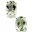 925 Sterling Silver Post Earrings, Green Amethyst, SE002