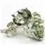 925 Sterling Silver Post Earrings, Green Amethyst, SE002
