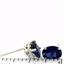 925 Sterling Silver Post Earrings, Created Blue Sapphire, SE002