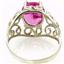 SR162, Created Pink Sapphire 925 Silver Ring