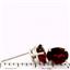 925 Sterling Silver Post Earrings, Mozambique Garnet, SE002