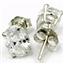 925 Sterling Silver Post Earrings, Silver Topaz, SE002
