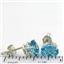 925 Sterling Silver Post Earrings, Swiss Blue Topaz, SE002