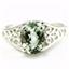 SR305, Green Amethyst 925 Sterling Silver Ring