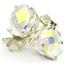 925 Sterling Silver Post Earrings, Mercury Mist Topaz, SE002