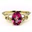 10K, 14K or 18K Gold Ladies Ring, Pure Pink Topaz, R300