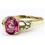 10K, 14K or 18K Gold Ladies Ring, Pure Pink Topaz, R300