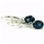 925 Sterling Silver Leverback Earrings, London Blue Topaz, SE007