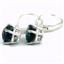925 Sterling Silver Leverback Earrings, London Blue Topaz, SE007