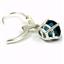 925 Sterling Silver Leverback Earrings, London Blue Topaz, SE007