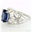 SR162, Created Blue Sapphire, 925 Sterling Silver Ring