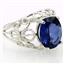 SR162, Created Blue Sapphire, 925 Sterling Silver Ring