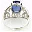 SR162, Created Blue Sapphire, 925 Sterling Silver Ring
