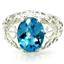 SR162, Swiss Blue Topaz, 925 Sterling Silver Ring