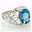 SR162, Swiss Blue Topaz, 925 Sterling Silver Ring