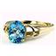 10K, 14K or 18K Gold Ladies Ring, Swiss Blue Topaz, R300
