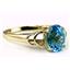 10K, 14K or 18K Gold Ladies Ring, Swiss Blue Topaz, R300