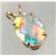 P004, Mercury Mist Topaz 14k Gold Pendant