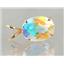 P004, Mercury Mist Topaz 14k Gold Pendant