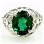 Sterling Silver Ladies Ring, Russian Nanocrystal Emerald, SR004