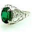 Sterling Silver Ladies Ring, Russian Nanocrystal Emerald, SR004