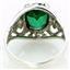 Sterling Silver Ladies Ring, Russian Nanocrystal Emerald, SR004