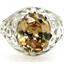 Sterling Silver Ladies Ring, Champagne CZ, SR004