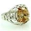 Sterling Silver Ladies Ring, Champagne CZ, SR004