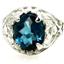 Sterling Silver Ladies Ring, London Blue Topaz, SR004