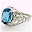 Sterling Silver Ladies Ring, Swiss Blue Topaz, SR004
