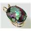 P004, Mystic Fire Topaz 14k Gold Pendant