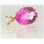 P004, Pure Pink Topaz 14k Gold Pendant
