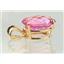 P004, Pure Pink Topaz 14k Gold Pendant