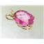 P004, Pure Pink Topaz 14k Gold Pendant