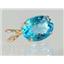 P004, Swiss Blue Topaz 14k Gold Pendant
