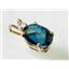 P019, London Blue Topaz 14K Gold Pendant