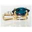 P019, London Blue Topaz 14K Gold Pendant
