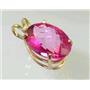 P080, Pure Pink Topaz 14K Gold Pendant