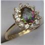 10K, 14K or 18K Gold Ladies Ring, Mystic Fire Topaz, R235
