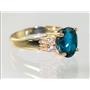 10K, 14K or 18K Gold Ladies Ring, London Blue Topaz, R123