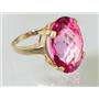 10K, 14K or 18K Gold Ladies Ring, Pure Pink Topaz, R217
