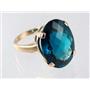 10K, 14K or 18K Gold Ladies Ring, London Blue Topaz, R217