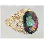 10K, 14K or 18K Gold Ladies Ring, Mystic Fire Topaz, R260