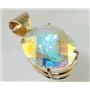 P082, Mercury Mist Topaz 14K Gold Pendant
