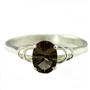 SR300, Smoky Quartz, 925 Sterling Silver Ring