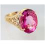 10K, 14K or 18K Gold Ladies Ring, Pure Pink Topaz, R049