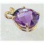 P040, Amethyst 14K Gold Pendant