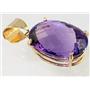 P082, Amethyst 14K Gold Pendant